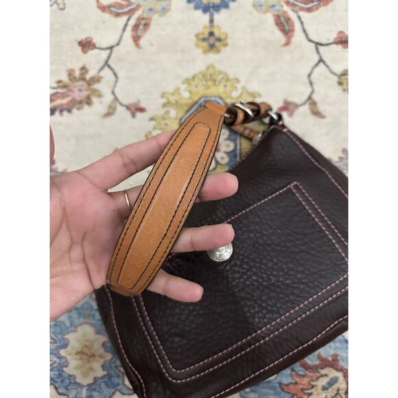 Vintage Coach Legacy Soft Pebble Collection Leather Shoulder Bag Brown - Picture 4 of 11